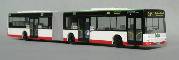 Modell S26:   MAN Niederflurgelenkbus - Herne Castrop-Rauxeler-Stra�enbahn - Linie 311 - Fartziel Castrop Rauxel M�nsterplatz