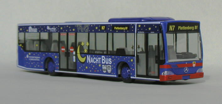 Modell S24:   CITARO Solobus - M�rkische Verkehrsgesellschaft MVG L�denscheid - Gestaltung als Nachtbus - Linie N7 - Fahrtziel Plettenberg Bf.