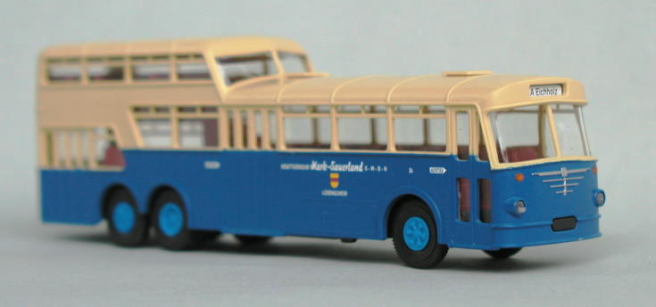 Modell S28:   Jubil�umspackung zum 30-j�hrigen Bestehen der M�rkischen Verkehrsgesellschaft mit drei verschiedenen Bussen - B�ssing 1/2-Decker - Linie A Eichholz 